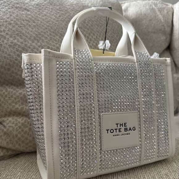 New Marc Jacobs White crystal small Tote Bag - Picture 4 of 9